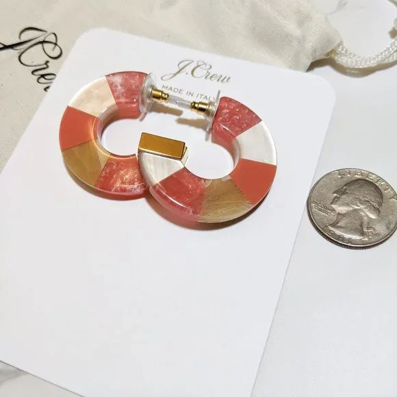 J.Crew Made-in-Italy Mixed Acetate Hoop Earrings - Picture 8 of 8